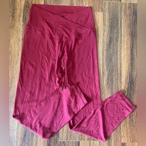 Aerie cherry tart crossover highwaist leggings